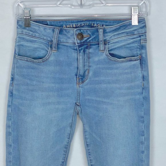 American Eagle Super Stretch Jegging Jeans Raw Hem - Picture 3 of 10